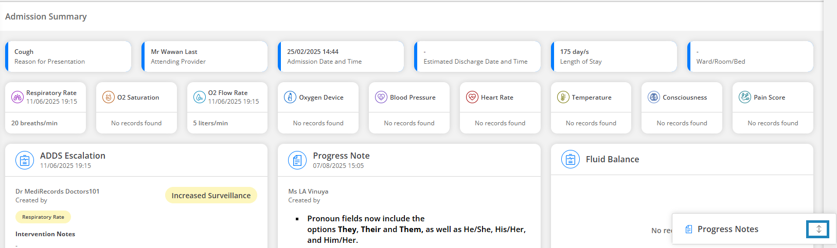 Admissions: Progress Notes & Handover – Knowledge Base
