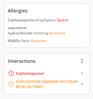 Interactions box example