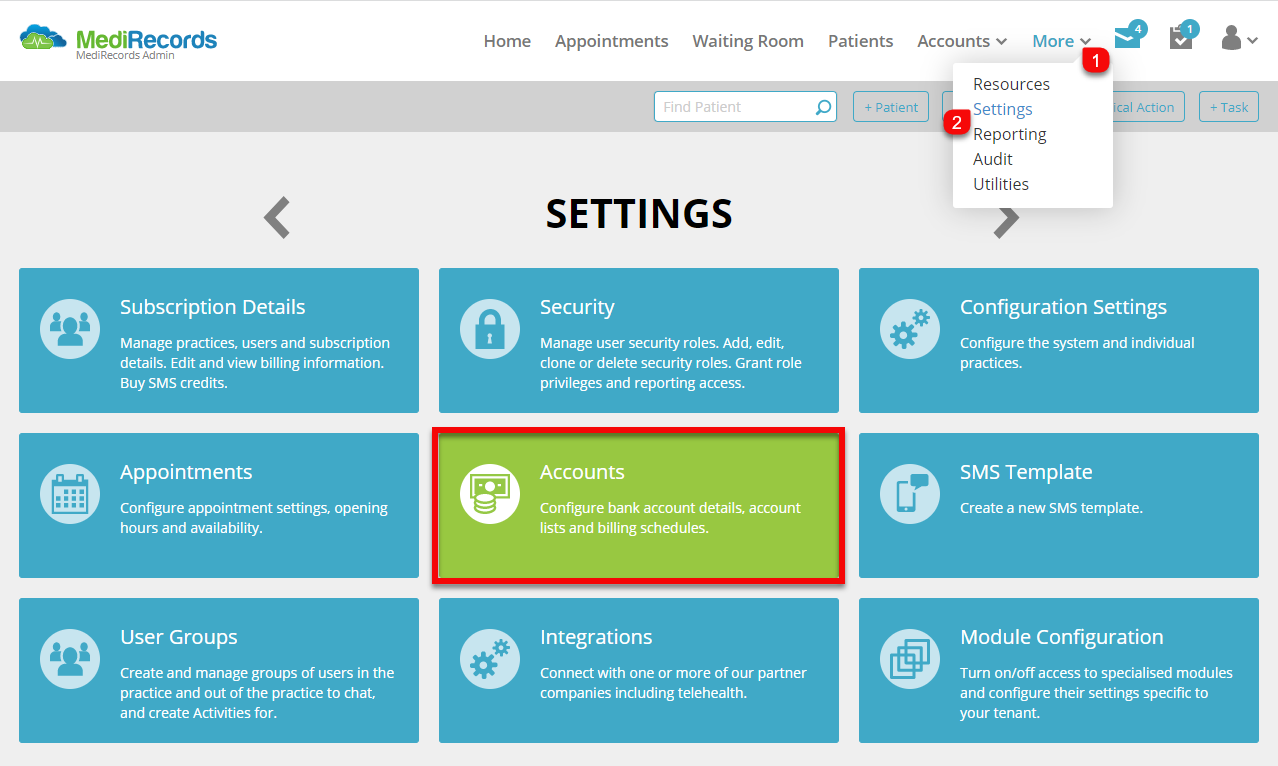 Provider Bank Accounts – MediRecords Knowledge Base