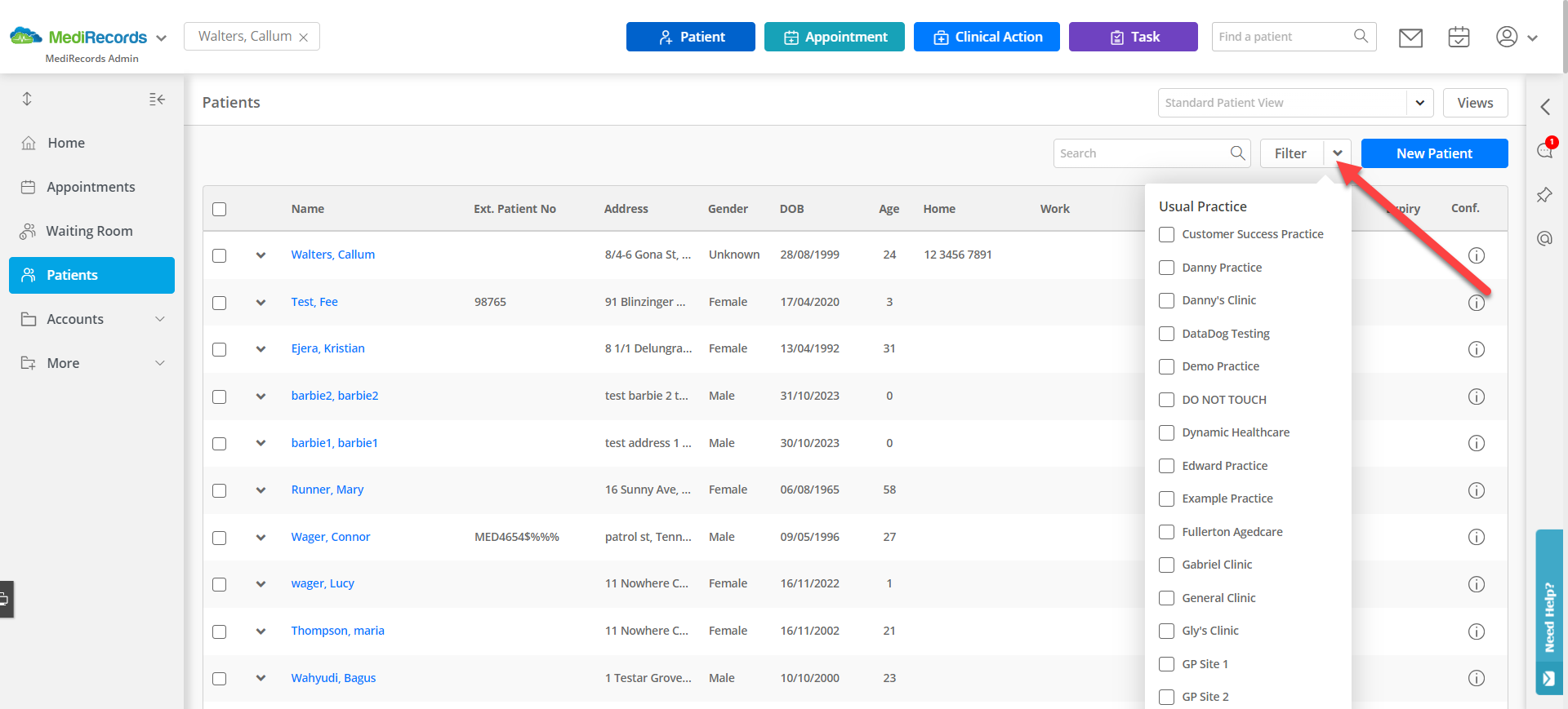 Patients - Overview – MediRecords Knowledge Base